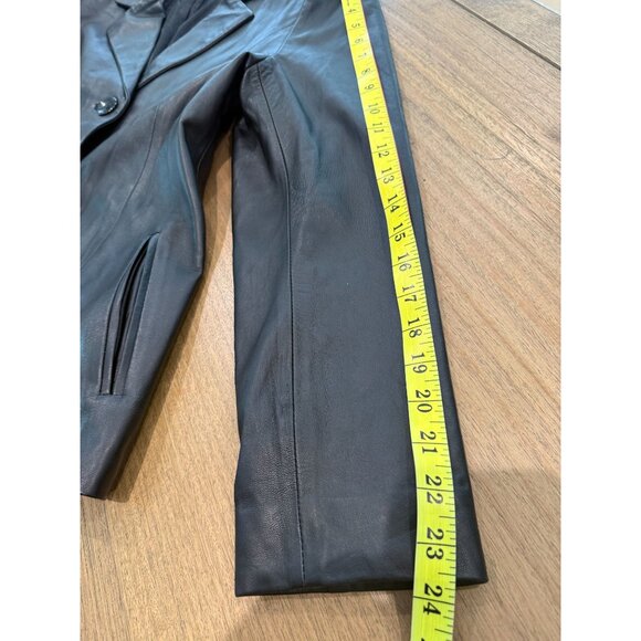 Vintage 90s Gian Mori Italian Genuine Leather Blazer, size large - Picture 13 of 14